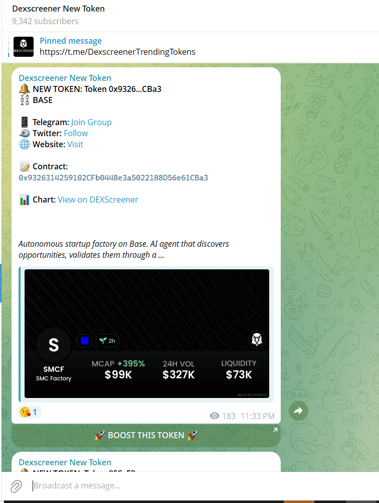 DexNew Token Tracker (Telegram Bot)